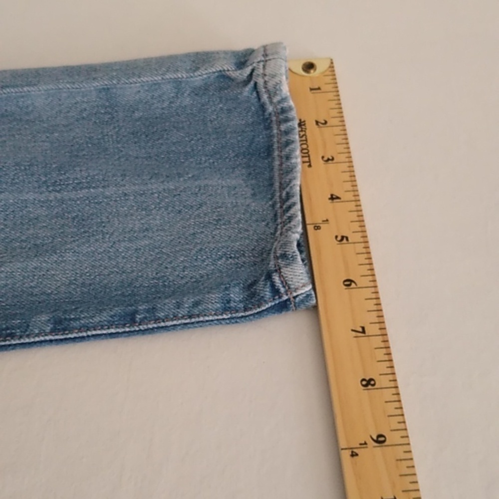 FRAME Women’s Le Original High rise Distressed Button fly Jeans sz 25 light wash - Picture 14 of 16